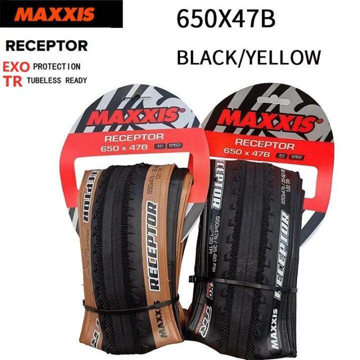 【Legit】Maxxis RECEPTOR bicycle tire 650x47b tubeless ready yellow rim
