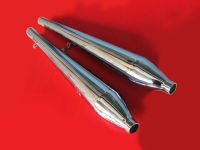 HONDA SUPERHAWK 250 305 CB72 CB77 EXHAUST MUFFLER "ROCKET TAIL" JAPAN #ท่อไอเสีย ท่อคู่ ทรงจรวด