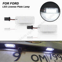 2Pcs LED ใบอนุญาตจำนวนแผ่นโคมไฟสำหรับ Ford Fiesta Focus 2 3 Grand C-Max Galaxy Kuga Mondeo 4 5 Jaguar XJ(X351)XF (X250)