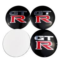 4ชิ้น56Mm Nissan Nismo GTRศูนย์ล้อรถHubฝาครอบสติกเกอร์Autoยางตรารถยนต์Decal