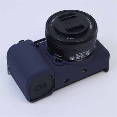 ปลอกหุ้มกล้องถ่ายรูปวีล็อก ZV-E10L เคสสำหรับ Sony ป้องกันซิลิโคนป้องกันการตกและกันรอยขีดข่วนสำหรับอุปกรณ์ ZVE10โซนี่