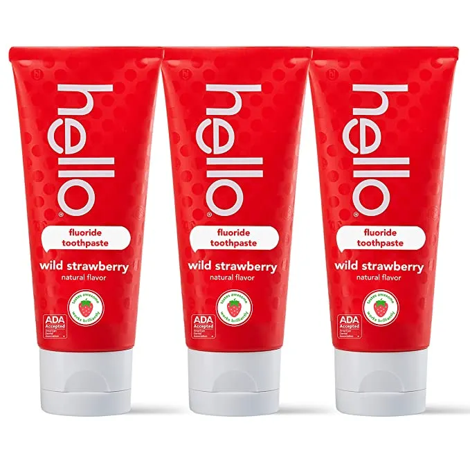 Hello kids toothpaste fluoride toothpaste with natural bubble gum