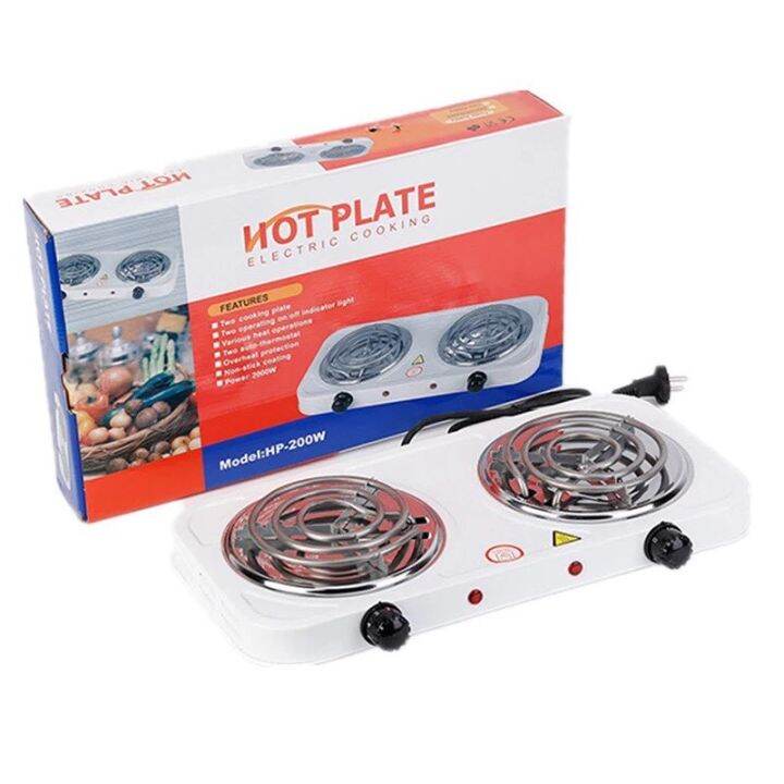 2000w Electric Double Burner Hot Plate Heating Cooking Stove Portable