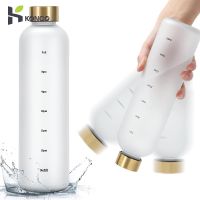 【LZ】ↂ✎  Garrafa De Água 1L Garrafa De Água Motivacional com Marcador De Tempo Ao Ar Livre Esporte Viagem Leakproof Water Jugs BPA Free Drinking Bottles