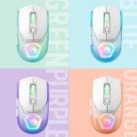 Colorreco Fit Pro G1W เมาส์บลูทูธไร้สาย2.4G แบบชาร์จไฟได้ USB ที่อยู่อาศัยสำหรับแล็ปท็อป Pc เกมเมอร์ Rgb เมาส์ลม