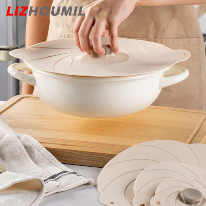 lizhoumil-ที่ใส่ไมโครเวฟอเนกประสงค์ฝาซิลิโคนดูดใช้ซ้ำได้เหมาะสำหรับจานชามถ้วยถ้วยเซตหม้อทำอาหาร