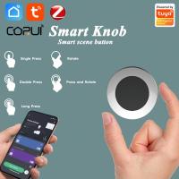 CORUI Tuya ZigBee Smart Knob Wireless Scene Switch Button Controller Battery Powered Automation Scenario Smart Home Smart Life