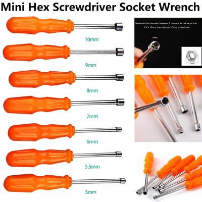 1Pc Mini Hex Bit Screwdriver Socket Wrench Nut Shank Drill Adapter Tools 5 10mm Nut Key Nutdriver Hand Tool Screwdriver Wrench