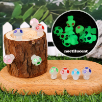 205Pcs เรซิ่นมินิเห็ดเรืองแสงใน Dark Tiny Mushroom Figurines Miniature สำหรับ Fairy Garden Dollhouse Bonsai Craft Decor