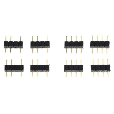 10PCS LED Connector Adapter 3Pin 4Pin Needle Male Type Double Connector For RGB 3528 5050 Led Strip Light Watering Systems Garden Hoses