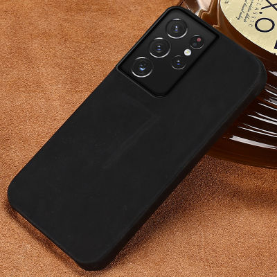 Genuine PULL-UP Leather Phone Case For Samsung Galaxy S21 Ultra S20 FE S8 S9 S10 Plus Note 20 10 9 A52 A72 A51 A71 A50 A32 A12