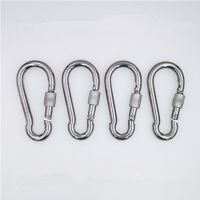 M6 M8 M10 304 Stainless Steel Quick Link Lock Ring Hook Snap Spring Multifunctional Snap Shackle Chain Fastener Hook Carabiner Coil Springs