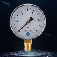 【YD】 1/4  NPT Air Pressure Gauge 0-10 bar Bottom Mount Manometer for Instrument DropShipping