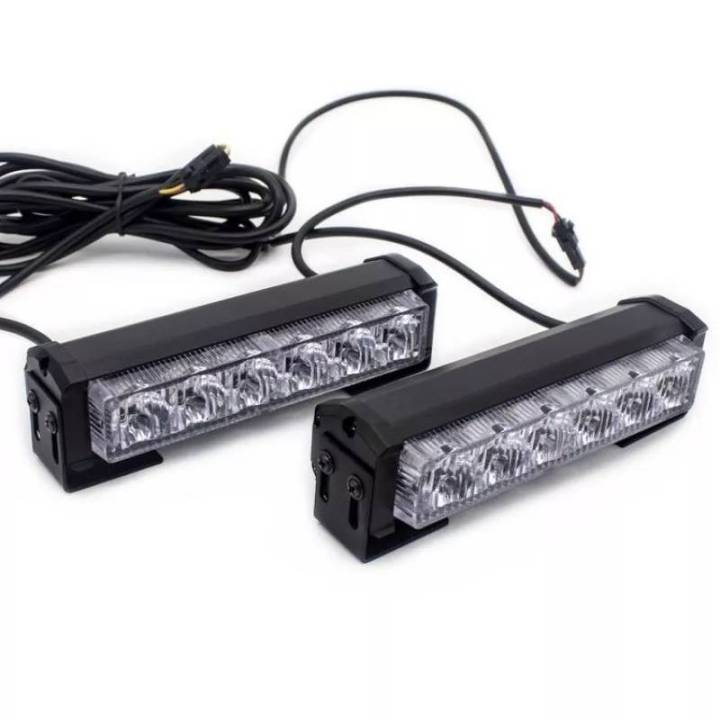 ไฟไซเรน-ไฟฉุกเฉิน-led-206-2-2in1-ปรับเปลี่ยนสีเป็นขาวได้-12v-6-led-2-ช่อ-รุ่น-led-206-2-2in1-siren-led-ปรับสเต็ป-ไฟสว่างตาแตก