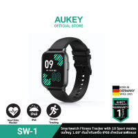 AUKEY SW-1 สมาร์ทวอทช์ Smartwatch Fitness Tracker with 10 Sport modes tracking &amp; Customise watch faces, Support iOS &amp; Android รุ่น SW-1