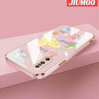 เคส JIUMOO สำหรับ Xiaomi MI 9เคสลายการ์ตูนรูปผีเสื้อใหม่เคสมือถือซิลิโคนทรงสี่เหลี่ยมขอบด้านข้างใหม่กันกระแทกฝาปิดเลนส์เต็มรูปแบบเคสป้องกันกล้องนิ่ม