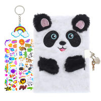Kid Secret Diary Cute Panda NoteBook with Key for Boy Girl School Gift Travel Journal Planner Organizer &amp; 1 Keychain + 2 Sticker