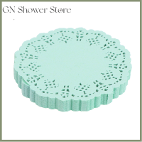 GNStore[COD] 3.5 ดอกไม้สีลูกไม้รอบกระดาษ doilies placemat CRAFT บนโต๊ะอาหารตกแต่ง