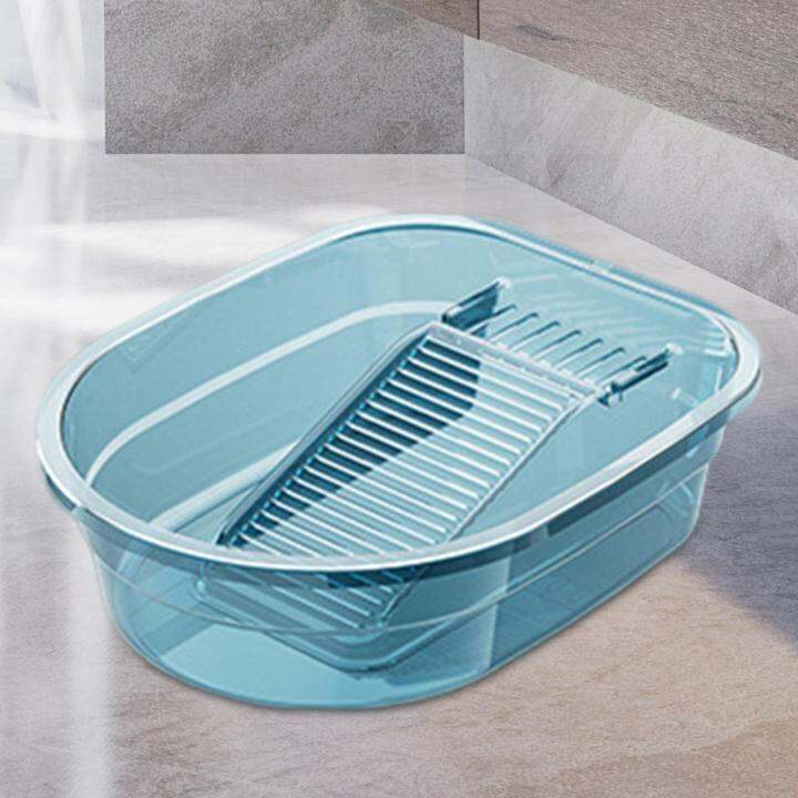 Delicacy Kitchen Cleaning Basin, Plastic Wash Tub with Washing Clothes ...