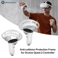 Avivahc 1คู่ป้องกันการกระแทกจอยควบคุมเกมกรอบครอบป้องกันปกป้องสำหรับ Oculus Quest 2ตัวควบคุม VR