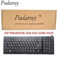 【City of Angels】 Padarsey แป้นพิมพ์ใหม่ที่มีกรอบเข้ากันได้สำหรับ HP PROBOOK 4520 4525 4520วินาที4525วินาทีสีดำสหรัฐ V112130AS1 90.4GK07 S03 BBDUTA4LWZ700H