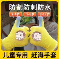 High-end Original Childrens Gloves Catch Crabs Anti-Bite Waterproof Anti-slip Outdoor Pet Gardening Labor Garden Anti-Cut and Bite Cover