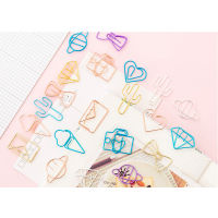 10packs Hollow paper clip set cute bookmark clip Mini Hollow Creative Kawaii Vintage Office Stationery Cute Bookmark Clip