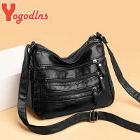 Yogodlns Soft PU Leather Shoulder Bag Female High Quality Middle-aged Handbag Shopping Lady Crossbody Bag R nds Handbag