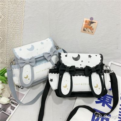 【hot】ↂ㍿❍  Anime Shoulder Crossbody Students Star Printed Bow Tie Ear Handbags Satchel