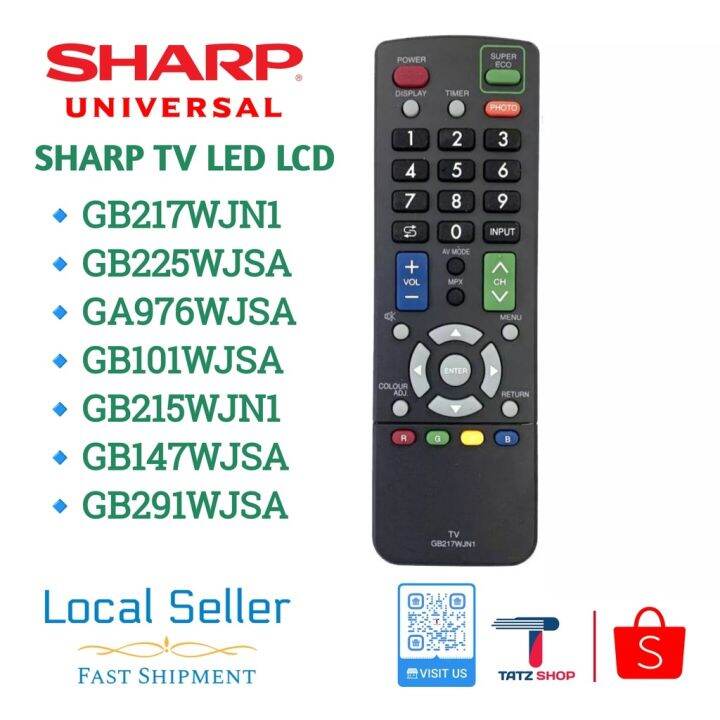 SHARP Original TV/LED/LCD Remote Control Replacement GB217WJN1 RM