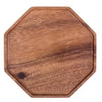 Wood Serving Plate Octagonal Plate Multipurpose Dinnerware Tray Fruit Dessert Bread Snack Candy Platter Wooden Bowls