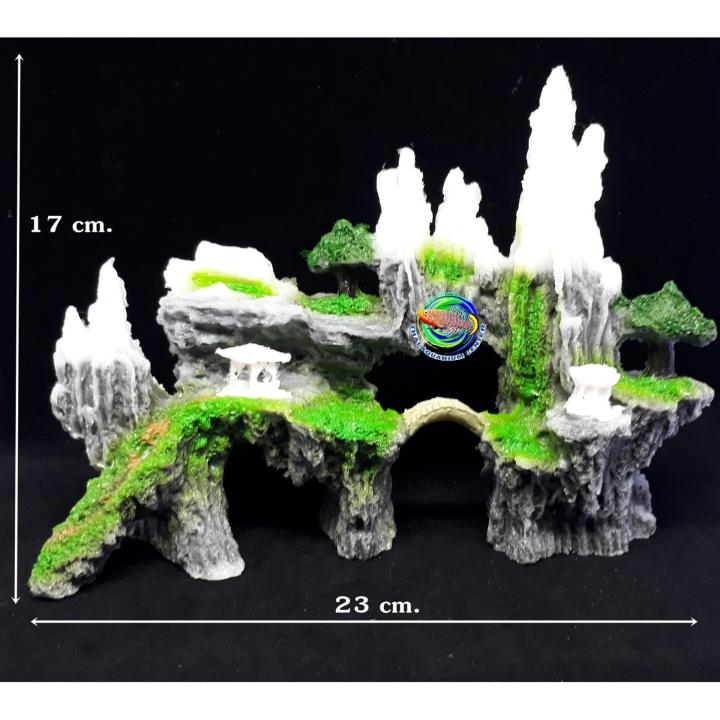 sale-หน้าผาหินจำลอง-เรซิ่น-ใช้ตกแต่งตู้ปลา-resin-aquarium-decoration