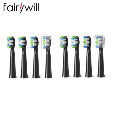 Fairywill E11โซนิคคุณภาพดีเหมาะสำหรับ D7S อะไหล่แปรงสีฟันไฟฟ้าหัว4/8สำหรับหัวแปรงสีฟัน