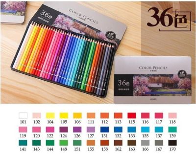 น้ำมันดินสอสี Professional Deli 24/36/48/72 สีอุปกรณ์ศิลปะภาพวาดสีน้ำมันดินสอสีแพ็คเด็ก Art ปากกาสี