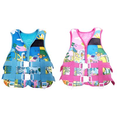 2023 New Cartoon Printed Childrens Buoyancy Jacket Beginner Swimming Life Jacket Summer Beach Water Sports Neoprene Life Jacket  Life Jackets