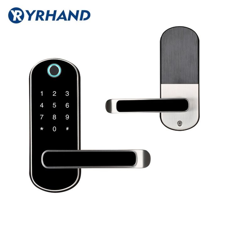 เครื่องล็อคประตูไฟฟ้ากันน้ำแบบไร้กุญแจ,ล็อกประตูดิจิตัล RFID การ์ดโค้ดอัจฉริยะสามารถล็อคได้โดยใช้แอป Wifi