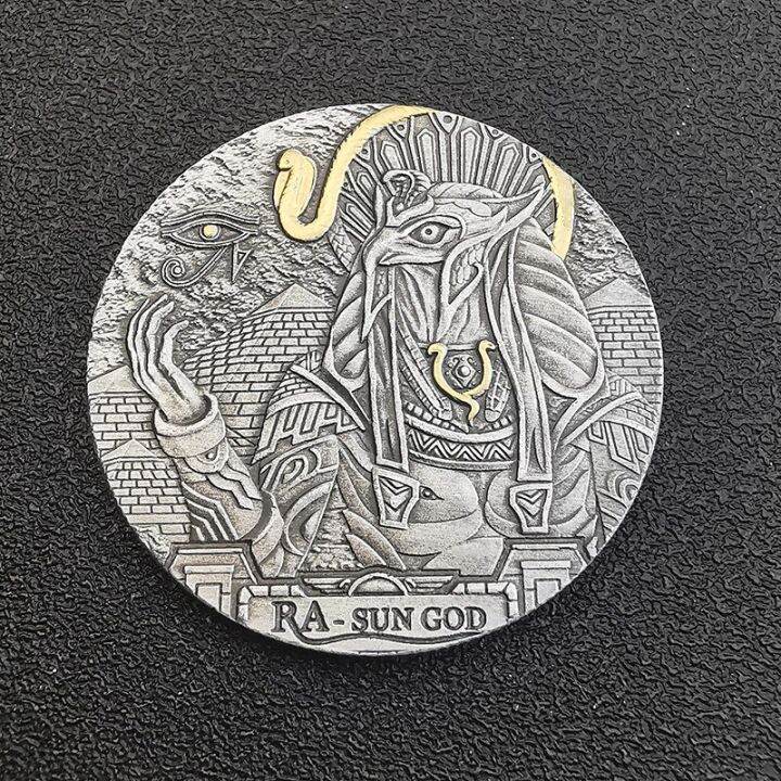 new-non-magnetic-egyptian-sun-god-amp-japanese-myth-amaterasu-great-god-amp-indian-mythical-shiva-commemorative-challenge-coin-gift