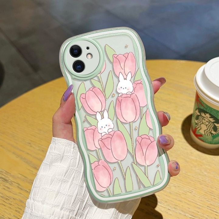 เคสสำหรับ-iphone-11-13-12-14-pro-max-xr-7-8-plus-6-6-6s-13-mini-14-plus-เคสใส่โทรศัพท์นิ่มใสกรอบคลื่นเกลียวลายเสือดาวสีชมพูเชอร์รี่ผลไม้-tpu-กันกระแทกคู่