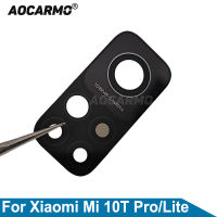 Aocarmo สำหรับ Xiaomi Mi 10 10ครั้ง Pro Lite ด้านหลังกลับกล้องเลนส์แก้วด้วยกาวอะไหล่