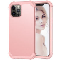 iPhone 12 Pro Max Case, RUILEAN Heavy Duty Hybrid Hard PC Soft TPU Rugged Bumper 3 in 1 Protection Case Cover for iPhone 12 Pro Max