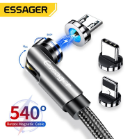 ESSAGER 2.4A สายเคเบิล3M USB-A เพื่อไมโคร USB USB สายแกนทองแดงชุบดีบุกยาว2เมตร