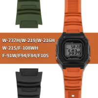 ❅ สายนาฬิกายางสำหรับ Casio G-shock W-737 W737H F91W F91W/F94/F84/F105 F-108WH W-219 สายนาฬิกาซิลิโคน