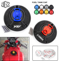 ฝาครอบถังน้ํามันเชื้อเพลิงสําหรับ Yamaha Yzf R1 R3 R6 R15 R25 V-MAX MT-07 FZ-09 FAZER FZ1 FZ6 Motorcycle Fuel Gas Cap Keyless Twist Off Fuel Cap Cover Decorate Guard Protector ฝาถังน้ำมันแต่ง