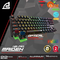 (KB-761) KEYBOARD (คีย์บอร์ด) SIGNO FULL RGB กันน้ำ IP68 USB 2.0 กระจายความร้อนได้ดี (RED&amp;BLUE SWITCH) (2Y) ของแท้