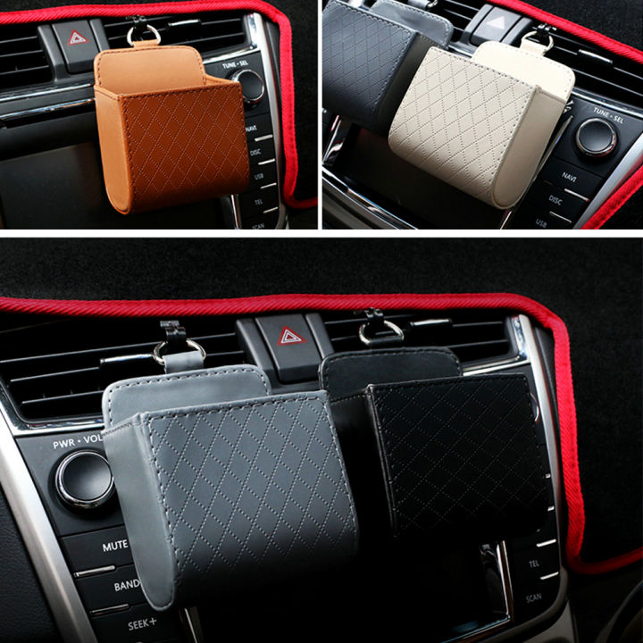 hozzen-กล่องเก็บของกระจุกกระจิกในรถยนต์-กล่องเก็บของอเนกประสงค์กระเป๋าใส่พวงกุญแจโทรศัพท์มือถือกระเป๋าเศษขยะ