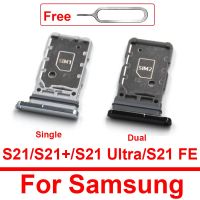 ถาดไมโครซิมการ์ดสําหรับ Samsung S21 S21 Plus S21 Ultra S21FE G990 G990B / N Dual Sim Card Slot Tray Holder ชิ้นส่วนอ่านซิมการ์ด