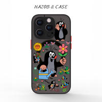 HAZOB เคสแข็งกันแรงกระแทกแม่เหล็กรูปนกเพนกวินและดอกไม้สำหรับ iPhone 15 14 13 11 Plus Pro Max