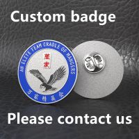 【DT】hot！ Custom Badge Customization Enamel Painted Brooch Logo Metal Lapel Pin Medallion Accessories