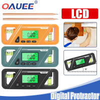 Oauee ไม้โปรแทรกเตอร์ดิจิตอลระดับวัดมุมมินิวัดดิจิตอล Inclinometer อิเล็กทรอนิกส์สากลเอียงไม้โปรแทรกเตอร์งานไม้