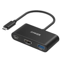 Anker usb c hub PowerExpand 3-in-1 type c hub with 100W Power Delivery 4K 30Hz HDMI Port 5Gbps usb hub type c Model A8339 USB Hubs